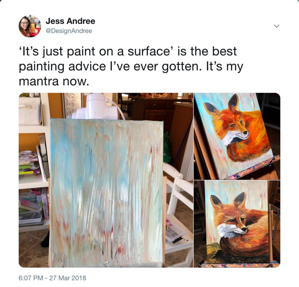painting tweet fox